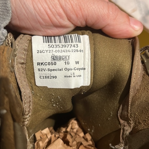 BELLEVILLE MILITARY BOOTS SIZE 10 W  HOT WEATHER/STEEL TOE/SAGE..LEATHER/NYLON - Picture 5 of 5